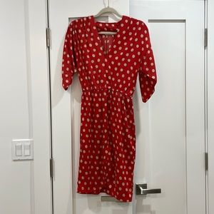 Red cream polka dot dress from Tucker by Gaby Basora S